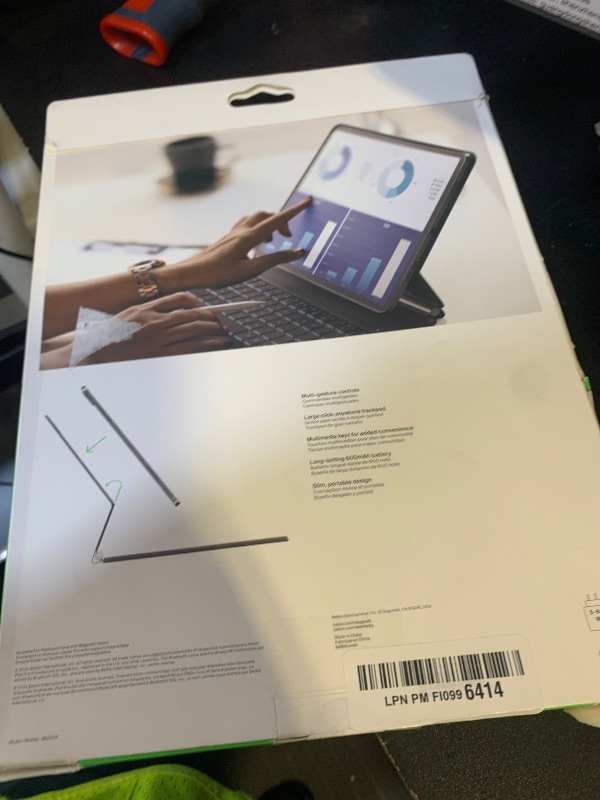 Photo 1 of Belkin Pro Keyboard Case w/Magnetic Stand, Backlit Bluetooth Keyboard, Multi-Gesture Controls, Magnetic Apple Pencil Storage Compatibility, & Multimedia Keys for iPad Pro 13" (M4/M5) - Black