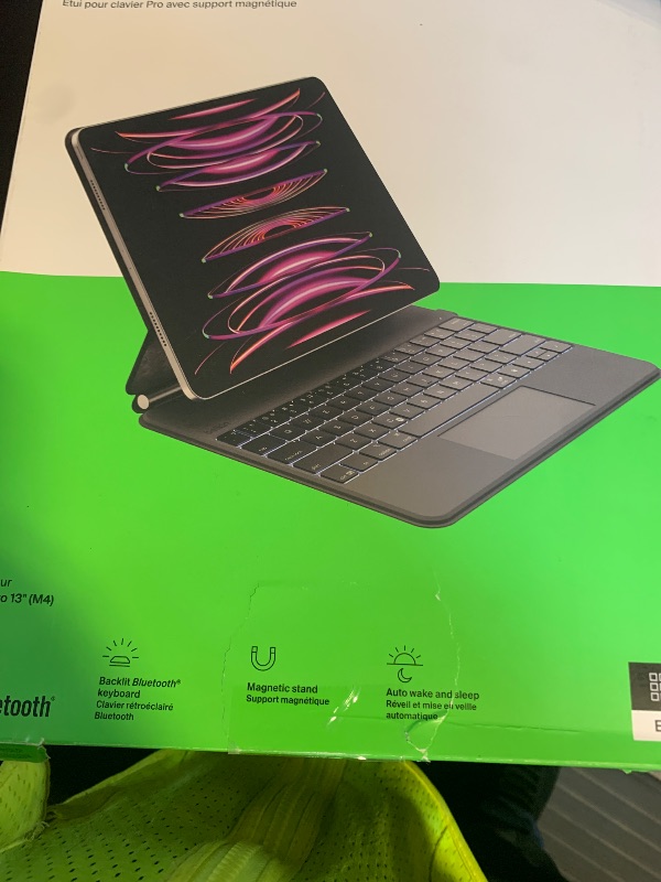 Photo 1 of Belkin Pro Keyboard Case w/Magnetic Stand, Backlit Bluetooth Keyboard, Multi-Gesture Controls, Magnetic Apple Pencil Storage Compatibility, & Multimedia Keys for iPad Pro 13" (M4/M5) - Black