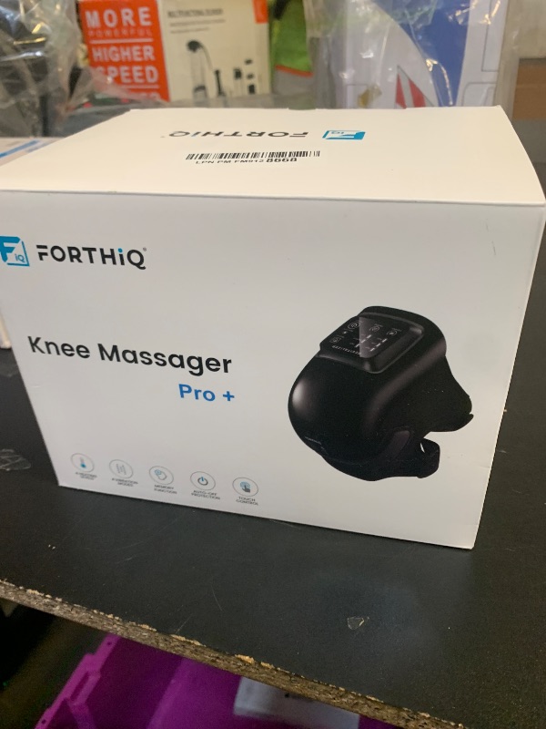 Photo 1 of FORTHiQ Knee Massager Pro+ with Heat, Red Light and Vibration, 6-in-1, Dual-Wavelength - Cordless, Portable, Adjustable Straps, Easy to Use, Saves Your Settings, FSA-HSA Eligible