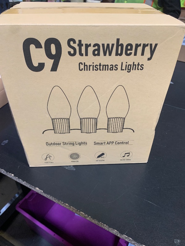 Photo 1 of Minetom Smart C9 Christmas Lights Outdoor, 150 LED 164FT Christmas Color Changing Fairy Lights App Control, Music Sync, 105 Preset Modes, Connectable RGB C9 String Lights for House Indoor Xmas Decor