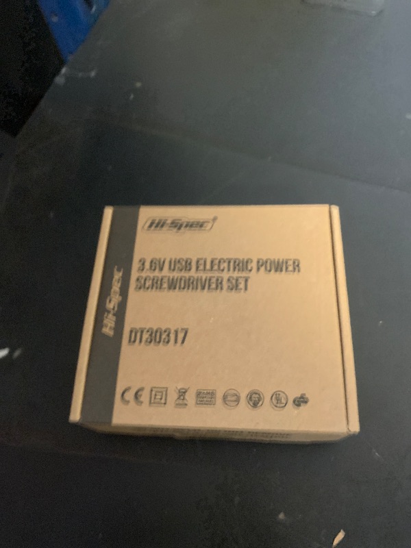 Photo 1 of Hi-Spec Small Electric Screwdriver, Mini Drill Set, Rechargeable 3.6V Cordless Screwdriver with 26 Driver Bits, Power Tool for Small Projects & Home Use, Red