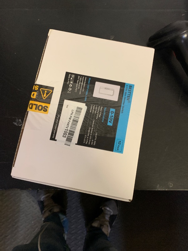 Photo 1 of BESTTEN 10 Pack 0-10V LED Dimmer Light Switch, Super Slim Low Voltage Dimmable Switch for Dimmable LED Lights, Single-Pole or 3-Way, Screwless Wallplate Included, White