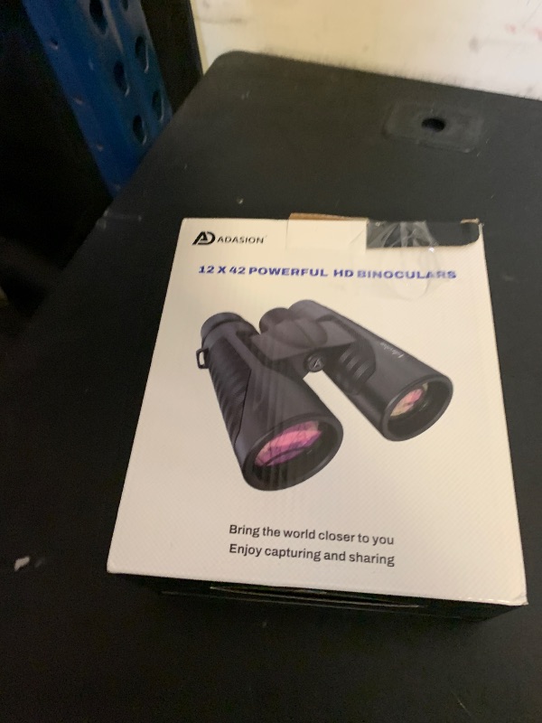 Photo 1 of 12x42 HD Binoculars for Adults High Powered with Phone Adapter and Tripod, Super Bright BAK4 Prism Waterproof Binoculars for Bird Watching Hunting Hiking Safari Travel Sports