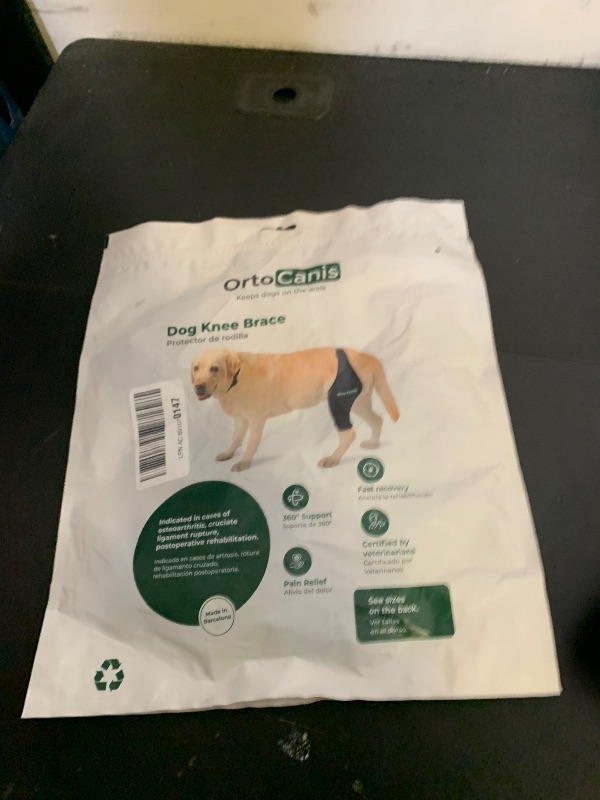 Photo 1 of Ortocanis Dog Knee Brace for Hind Leg Support – Flexible Neoprene Knee Brace for Dogs with Joint Instability, Torn ACL, Limping or Osteoarthritis – Comfortable Support for Recovery (Medium, Left Leg)