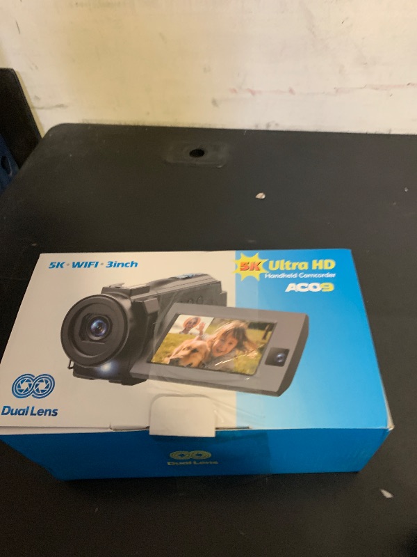 Photo 1 of 5K Camcorder Video Camera 56MP 16X Dual Lens Vlogging Camera for YouTube with WiFi & Night Vision, 3" 270° Touch Screen Cam corder - Includes 64GB SD Card, 2 Batteries, Tripod, Mic, Remote, Lens Hood