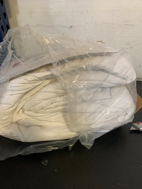 Photo 1 of APSMILE Hotel Quality Feathers Down Fiber Comforter King Size, Fluffy Duvet Insert for All Season, Luxury Feather Duvet with 8 Corner Tabs (White,106"×90")