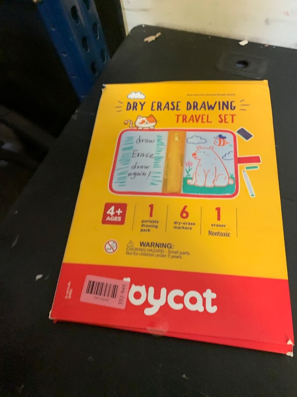 Photo 1 of 10-Inch Dual-Sided Dry Erase Travel Board for Kids with Zippered Storage - Portable Whiteboard Set with 6 Markers, Eraser.Coloring & Drawing Busy Book, Lightweight Foldable Activity Gift for Kids