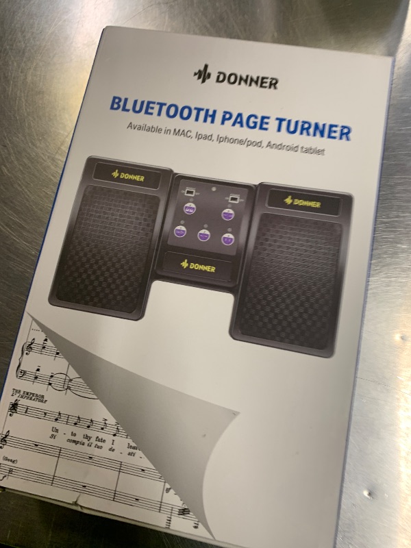 Photo 1 of Donner Wireless Bluetooth Page Turner Pedal for iPad Tablets Phone Foot Pedal Rechargeable,Black