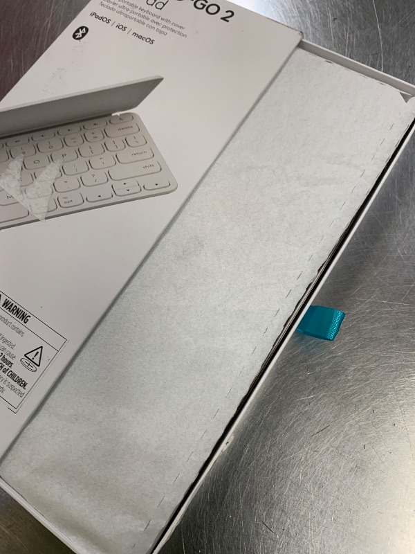 Photo 1 of Logitech Keys-to-GO 2 Portable Wireless iPad Keyboard with Built-in Cover, Slim and Compact Bluetooth Keyboard for iPad, iPhone, Mac, and Apple TV, Easily Switch with Devices - Pale Grey