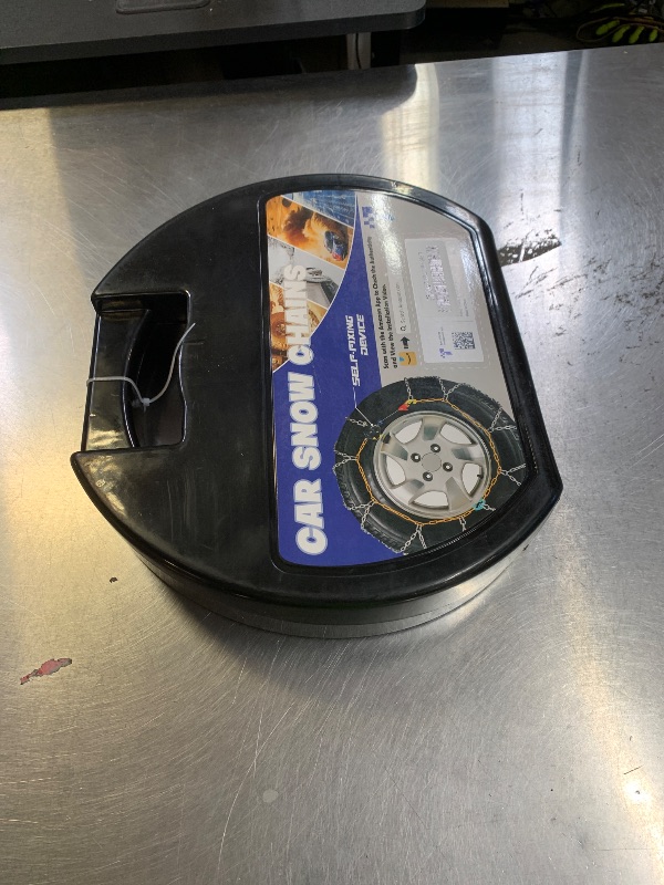 Photo 1 of Snow-Chains Auto Fixing 1 Min Quick Fit Easy Installation Tire-Chains, Portable Reusable Universal Emergency Tire Traction Chain for Passenger Car, Pickup Trucks and SUV - Set of 2 (HKN-120)