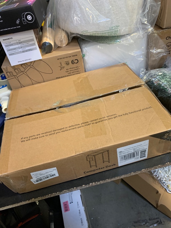 Photo 1 of *SEE CLERK NOTES* Lufeiya Small White Desk for Small Spaces, 24 Inch Kids Girls Study Writing Mini Desks for Bedroom, Simple Modern Laptop PC Little Side Table with Storage Bag Headphone Hook, White