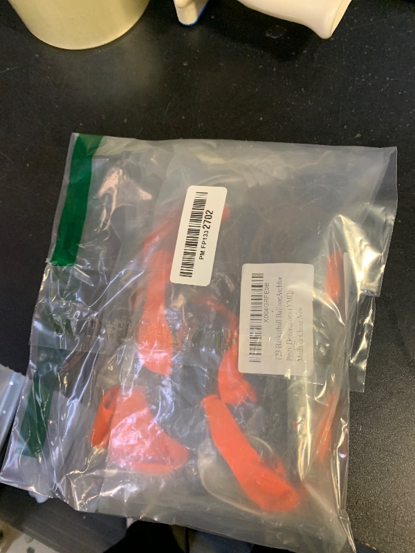 Photo 1 of 124pcs Basketball Balloon Arch Kit with Orange Black Balloons for Sports Themed Basketball Party Decorations