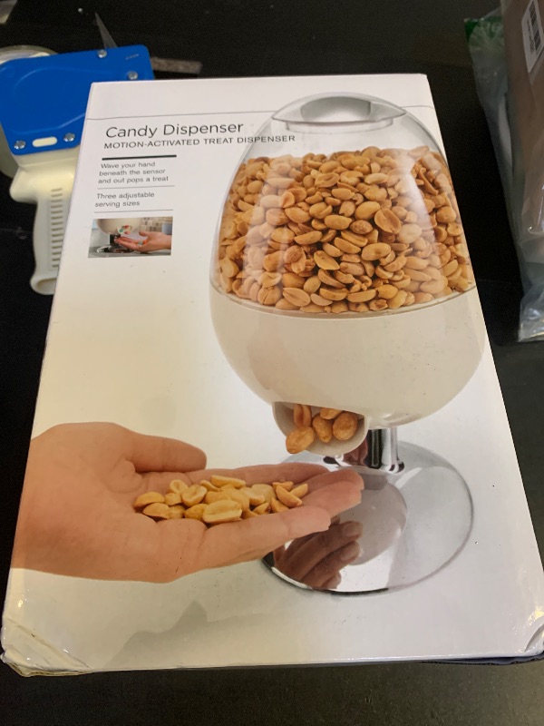 Photo 1 of 12"Large Automatic Candy Dispenser Machine,Vintage Motion Activated Candy Dispenser Touch Free,3 Distribution Options Desktop Auto Candy Dispenser for Office Desk,Home,Party