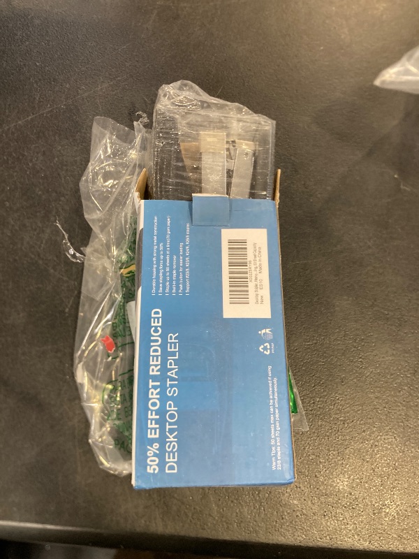 Photo 1 of AFMAT Stapler for Desk, 50 Sheet Effortless Desktop Stapler Staple with One Finger, Portable Ergonomic Handheld Staplers Heavy Duty, Built-in Remover, Space Save Size, Good for Home & Office ES10