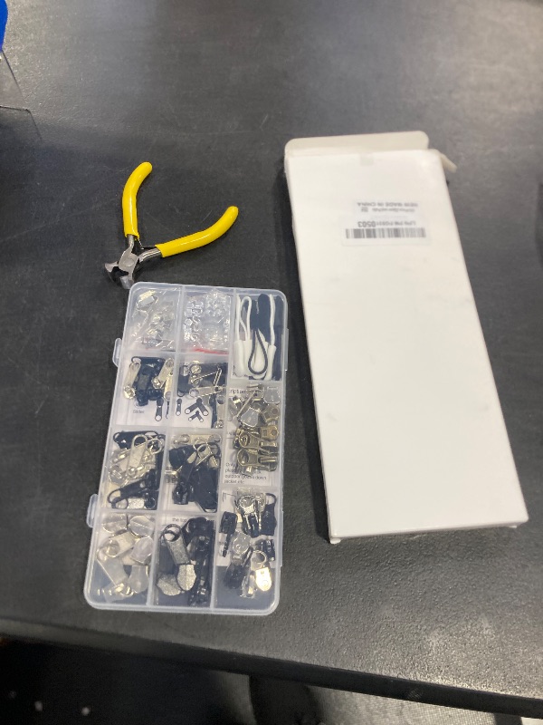 Photo 1 of 254 Pcs Zipper Repair Kit with Case Include Zipper Replacement and Pull, Universal Zippers Replacement kit for Cloting, Jackets, Coat, Boot, Backpack, Purse and Outdoor Gear
