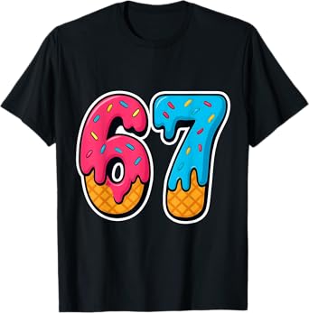 Photo 1 of 67 Ice Cream Drip Funny Six Seven Gen Alpha Meme Slang T-Shirt
youth large