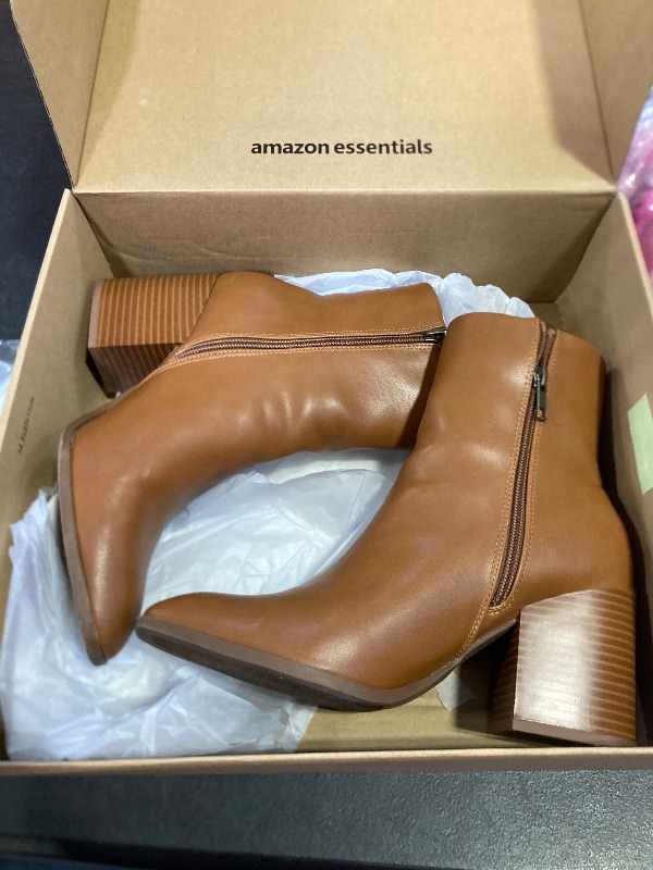 Photo 1 of Amazon Essentials Women's Clean Heel Ankle Boots, Tan, 8.5
