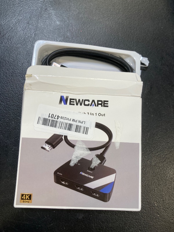 Photo 1 of [Upgrade] HDMI Switch 3 in 1 Out, 4K@60Hz HDMI 2.0 Switch Splitter with 2.6FT Long HDMI Cable, 3-Port HDMI Switcher Selector, Supports 4K 30Hz 3D 1080P HDCP2.2 for PS5 Xbox DVD Player Fire Stick PC