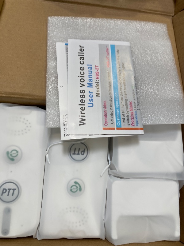 Photo 1 of 2 Way Intercom for Home,Wireless Intercom System Portable,Long Range,Push to Talk,3 Volume Control,Dual Channels,Intercoms for Home Office