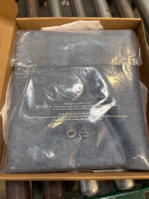 Photo 1 of 100% Baby Alpaca Throw Blanket | Lightweight Artisanal Throw Made from Premium, Peruvian Baby Alpaca Wool | Hypoallergenic, Stylish, & Incredibly Soft | (Blue Herringbone)