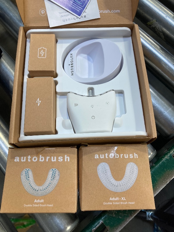 Photo 1 of Autobrush Sonic Pro Electric Toothbrush – Only ADA Accepted U-Shaped Brush, Clinically Proven Up to 5.1X Better Cleaning, 30-Second Full Mouth 360 Clean, Rechargeable, Waterproof, White, Men's Regular