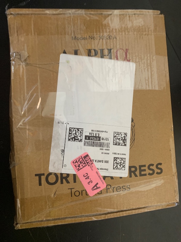 Photo 1 of *INCOMPLETE** Alpha Living Tortilla Press – 8 Inch Cast Iron Quesadilla Maker – Heavy Duty Empanada Maker Press – Cast Iron Tortilla Maker for Kitchen, Home Use