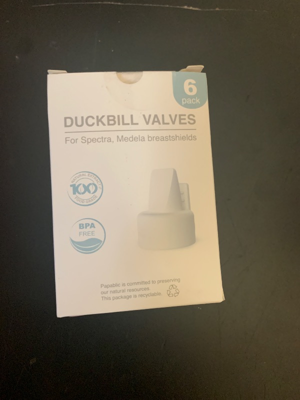 Photo 1 of [6-Count] Papablic Duckbill Valves, Replacement Milk Valves Compatible with Spectra S1 S2 and Medela Breast Pumps Accessories, BPA & DEHP Free, White