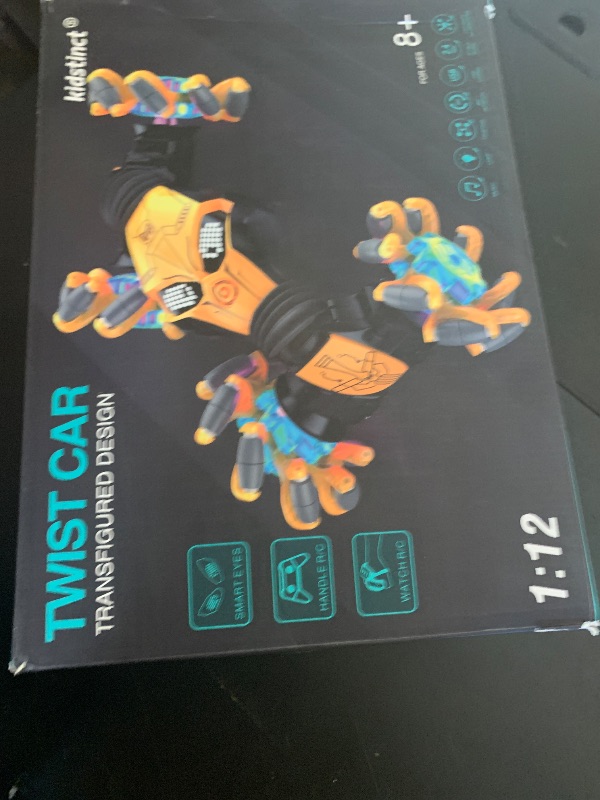 Photo 1 of 1:12 Gesture Sensing RC Stunt Car, 4WD Hand Controlled Remote Control Twist Cars with Light & Music, 360° Rotate Transform Drift, Gifts for 6-8-12 Kids Age 6 7 8 9 10 11 12 Yrs Old?