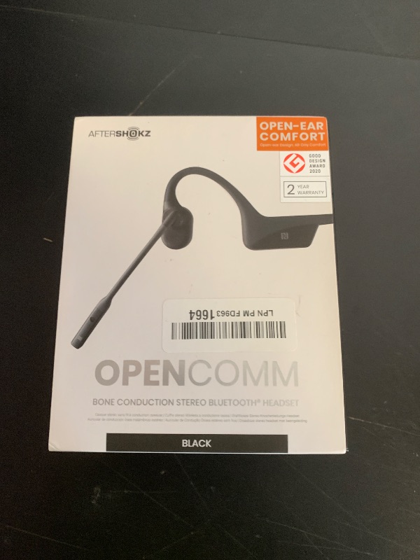 Photo 1 of Aftershokz OpenComm Wireless Stereo Bone Conduction Bluetooth Headset