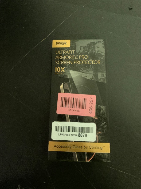 Photo 1 of ESR Accessory Glass by Corning™ 3 Pack 9H+ Glass for iPhone 17 Pro Max Screen Protector, with AR Anti-Reflective Technology, Military Grade Shatterproof & Durable with UltraFit Tray