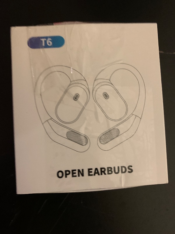 Photo 1 of TRAUSI Open Ear Wireless Earbuds 50Hrs Playtime Stereo Sound Bluetooth Headphones with IPX7 Waterproof Ear Buds for Fitness (Black)