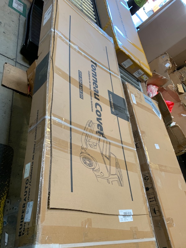 Photo 1 of KUIPERAUTO Fiberglass Tri Hard Tonneau Cover Compatible for 2014-2021 Toyota Tundra Fleetside Truck Bed Cover - 5.5 FT Bed On Top 66.7 inch