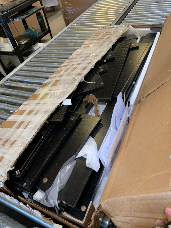 Photo 1 of Jocoevol 6 Drawer Dresser Black Modern Fluted Tall Wooden Chest Double Dresser for Bedroom, Living Room, Closet