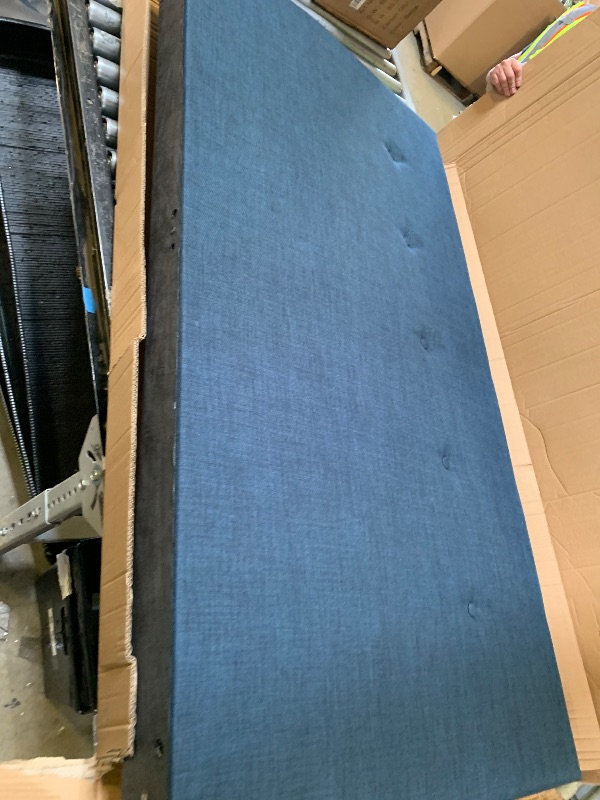 Photo 1 of Zinus Omkaram Upholstered Platform Bed Frame, Mattress Foundation, Wood Slat Support, No Box Spring Needed, Easy Assembly, Queen