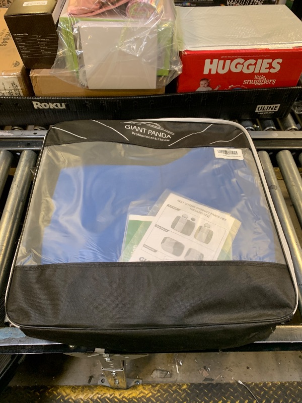 Photo 1 of GIANT PANDA Custom Fit for Toyota Tacoma Neoprene Rear Seat Covers 2016 2017 2018 2019 2020 2021 2022 2023, UV & Water Resistant,Waterproof Foam Padded for Back Seats, Truck Accessories(Black+Blue)