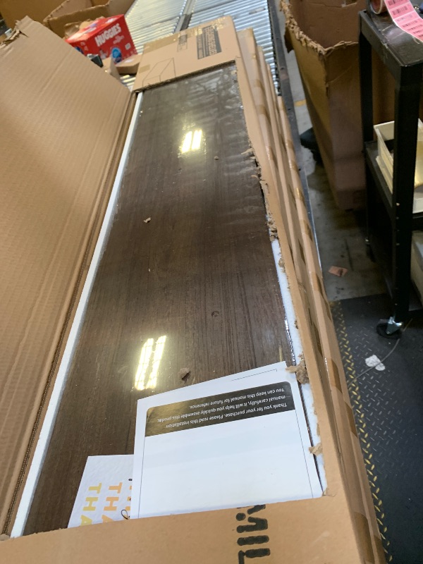 Photo 1 of Reclaimed Elm Wood Floating Shelf for Wall, Live Edge 55"W x 9.2"D x 1.4"H, 1 Pack with Invisible Bracket, Large Wall Mounted Shelf for Living Room Bedroom Kitchen Bathroom Decor, Walnut Finish