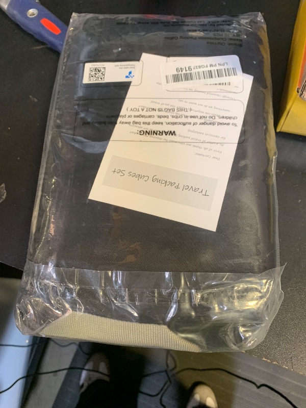 Photo 1 of 10 Set Compression Packing Cubes for Travel Essentials,Compressible Expandable Packing Cubes for Suitcase,OlarHike Luggage Organizer Bags for Travel,Handy Helper for Organizing Clothes(Black)