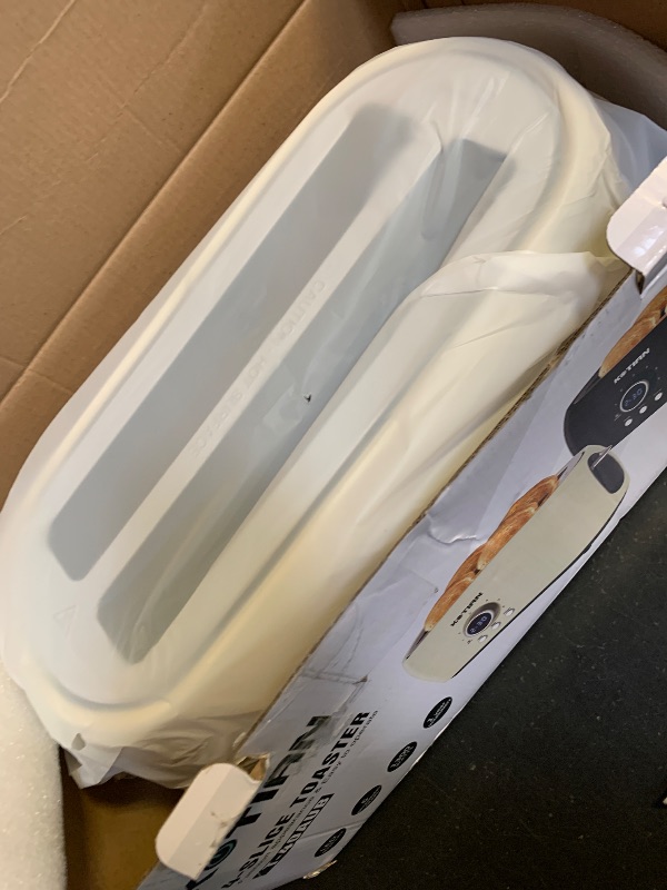 Photo 1 of Toaster 4 Slice, KOTlAN Retro Long Slot Toasters with CountdownTimer,Stainless Steel Toaster,Bagel,Defrost,Reheat,Cancel Functions,Extra Wide Slots,6 Toast Settings,Removable Crumbs Tray,White
