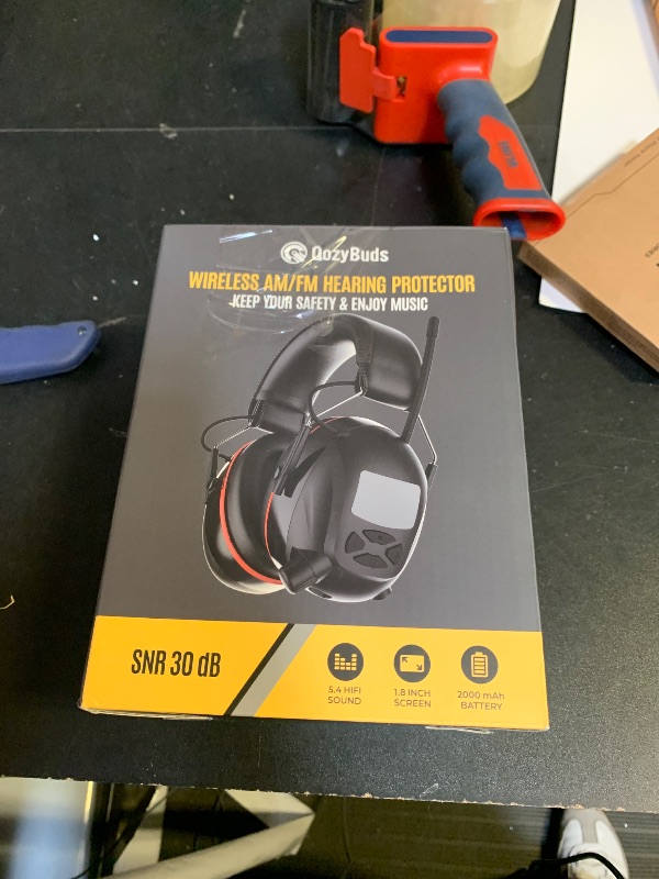 Photo 1 of Bluetooth 6.0 AM/FM Hearing Protection, Radio Headphones with Digital Display, 30 SNR Noise Reduction Safety Earmuffs with Rechargeable 2000 mAh Large Battery, Ear Protector for Mowing Lawn Work