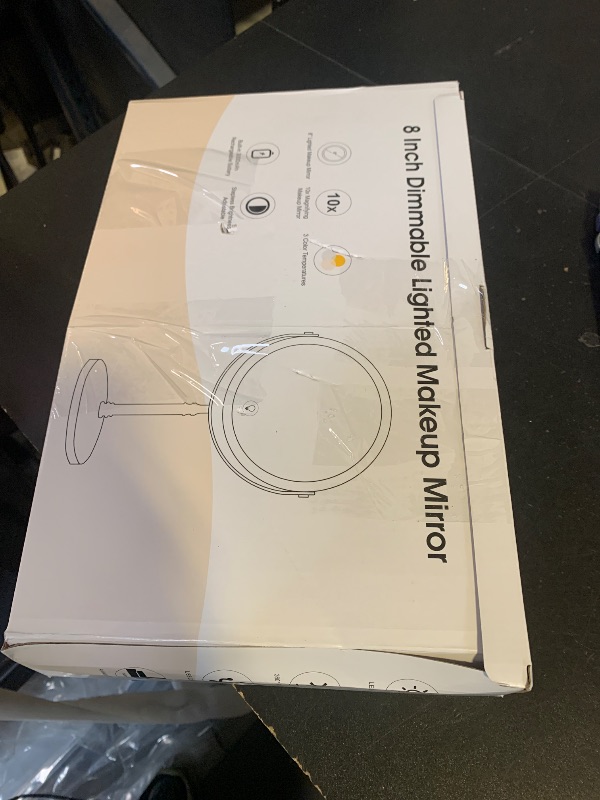 Photo 1 of Lighted Makeup Mirror, 3000 mAh Rechargeable Double Sided Magnifying Vanity Mirror with 3 Colors, 1x/10x, 360° Rotation , Brightness Adjustable Magnification Cosmetic Light up Mirror, Women Gift