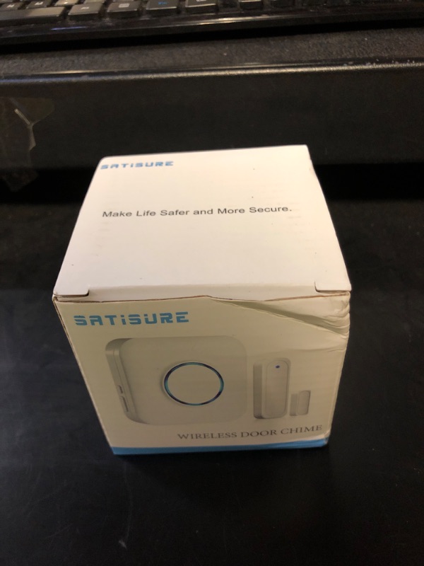 Photo 1 of Door Chime, Satisure Wireless Door Open Contact Sensor Alarm Chime with 600 FT Range 58 Chimes 5 Volume Levels LED Indicators, Door Ringer Alert for Business/Store/Home/Office When Entering