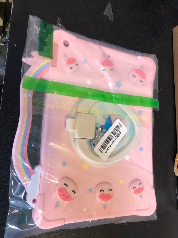 Photo 1 of [Super Cute Rainbow Unicorn Case] Kids Case for iPad 10.2 Inch 2021/2020 9th/8th Generation & 2019 iPad 7th Generation Case Cover for Kids Girls with Hand Strap and 360° Rotating Stand - Pink