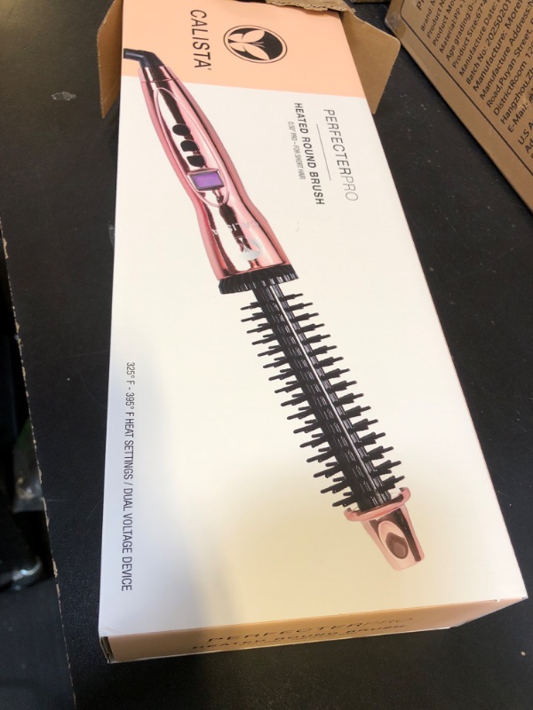 Photo 1 of CALISTA Perfecter Pro Heated Round Brush | Lift, Volumize, and Style with No Heat Damage for Healthier-Looking Hair | 4 Sizes for Most Hair Types | Dual Voltage & Adjustable Temp (0.5, Rose Gold)