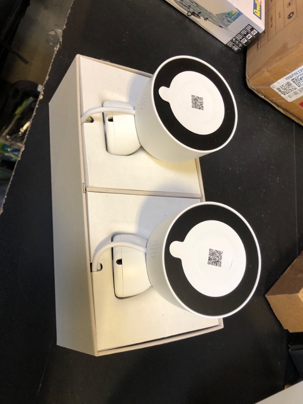 Photo 1 of Google Nest Cam Outdoor (Wired, 2nd Gen) - 2 Pack - Security Camera with 2K Video and Gemini, Night Vision, 2-Way Audio - Works with Google Home - 2025 Model - Snow