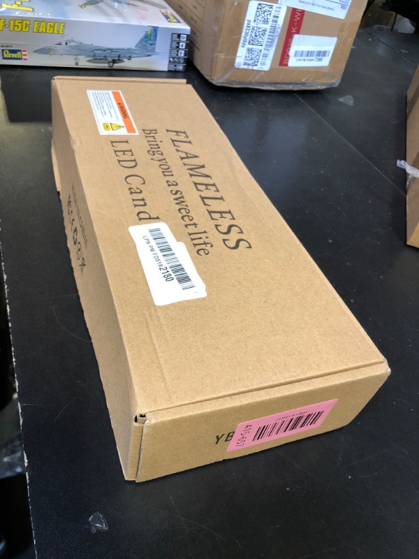 Photo 1 of Black Pillar Flameless Candles 3D Wick with Controller,led Slim Candles Flicering Flame,Battery Operated Fake Plastic Candles for Halloween Christmas,Party Décor.(5Pack H 5" 5" 6" 6" 7" x D 2.2")