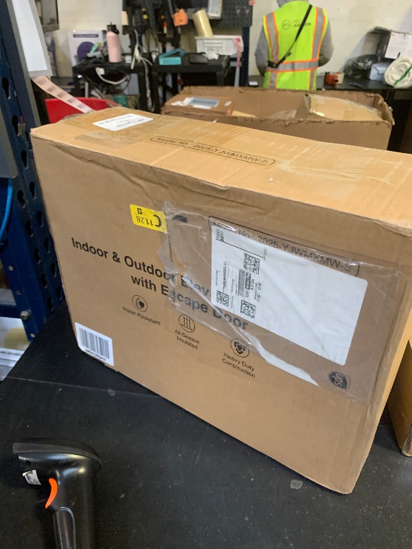 Photo 1 of Indestructible Heated Cat House for Outside Cats Winter, 100% Weatherproof, Safe Escape Door, Insulated Outdoor Cat Shelter with Heater for Feral Barn Cat Kitty (Desert Camouflage, 13"x17"x12.6")