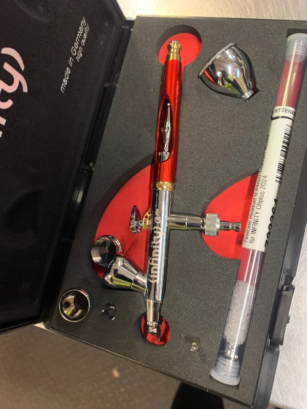 Photo 1 of Harder & Steenbeck Airbrush – Infinity 2024 Crplus 2in1 - German-Engineered Dual Action Painting Set with Gravity Feed - 0.25mm & 0.44mm Titanium Self-Centering Nozzle - 2ml & 5ml Paint Cups - 122233