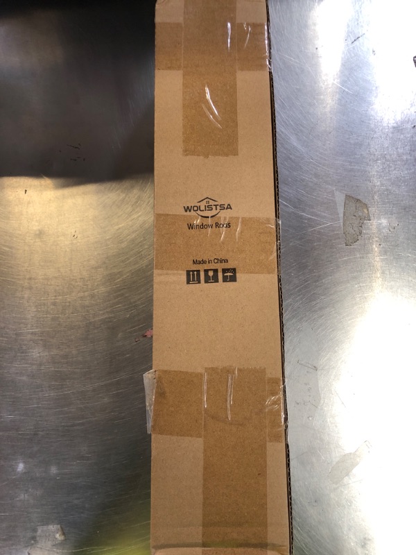 Photo 1 of Wood Curtain Rods for Windows 48 to 84 Inch, Adjustable Decorative 1'' Heavy Duty Metal Curtain Rod with Modern Faux Wood Grain Finials, Rustic Farmhouse Bedroom Boho Drapery Pole