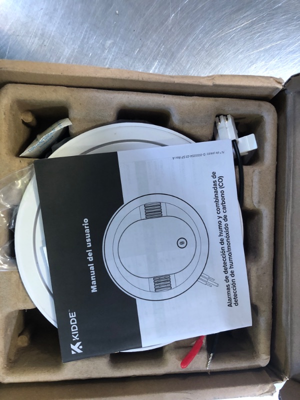 Photo 1 of Kidde Hardwired Smoke & Carbon Monoxide Detector, 10-Year Battery Backup, Voice Alerts, Interconnectable LED Warning Light Indicators