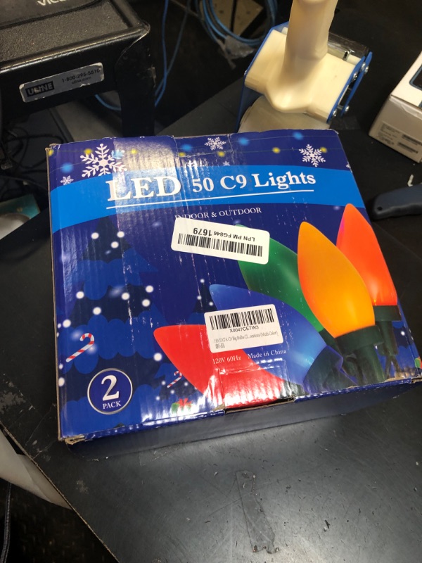 Photo 1 of HAYATA C9 Big Bulbs Classic Christmas Lights 100 LED 64ft Strawberry String Light - Fairy Lighting for Outdoor, Indoor (Multi Color - 100LED)